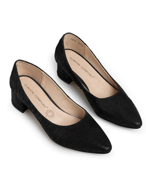 Eternal Ease – Zapatilla Negra Picuda Confort 1450